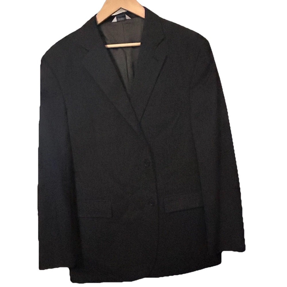 Joseph & Feiss International Trio Size 44 R Two Button Charcoal Wool Sport Coat